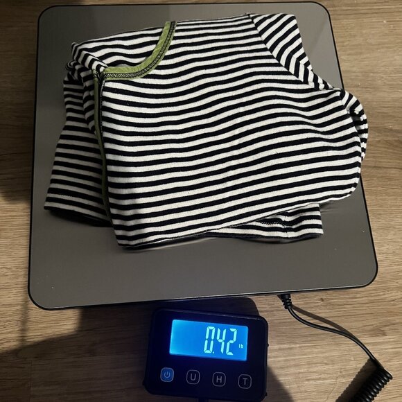 Boden Womens Striped Long Sleeve Top size 12 Striped black white green silk - Picture 9 of 9